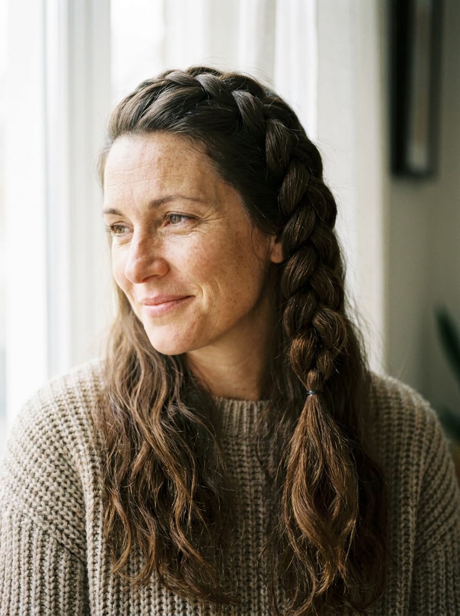 Halboffener Dutch Braid - Halboffene Flechtfrisur